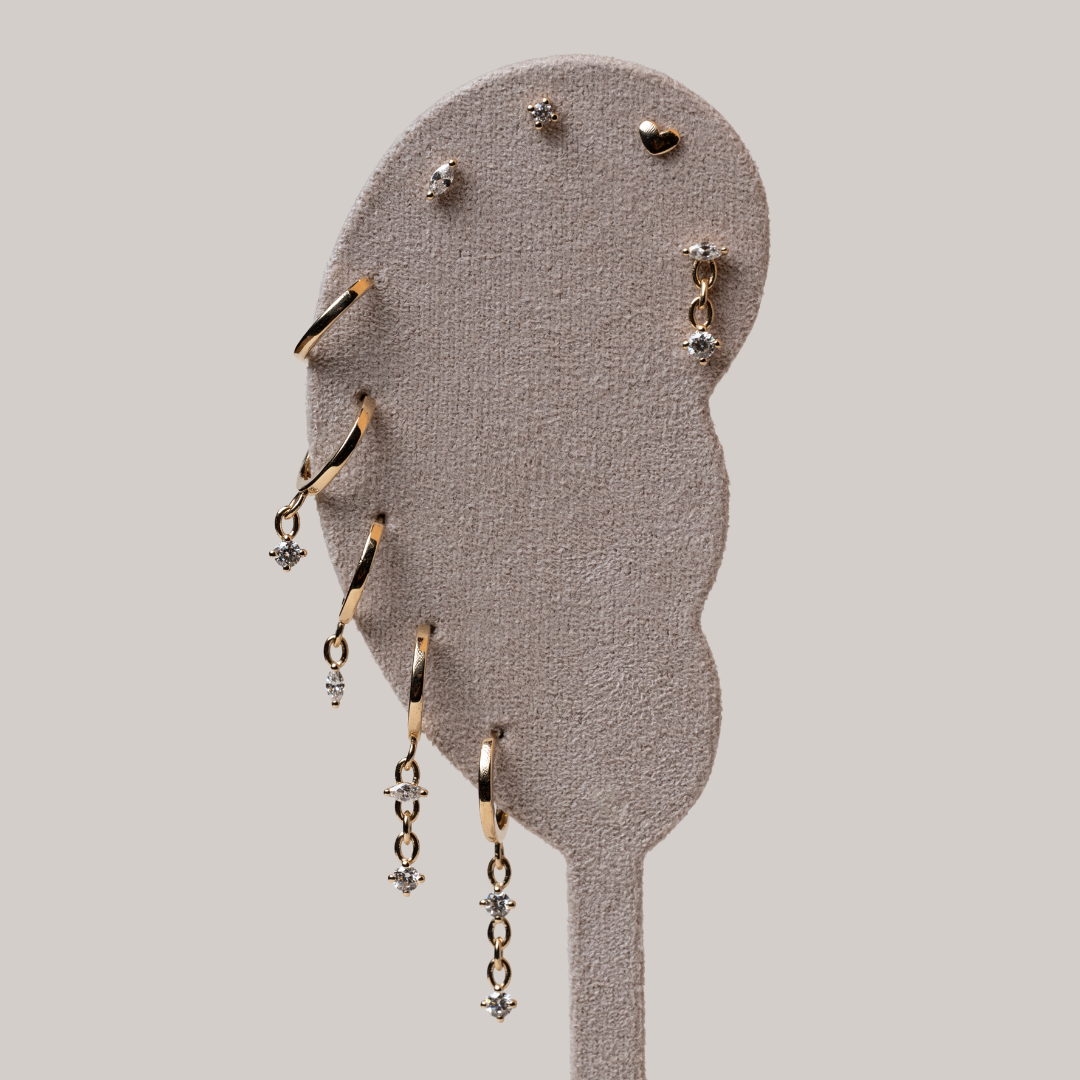 Huggie Round Diamond Earring