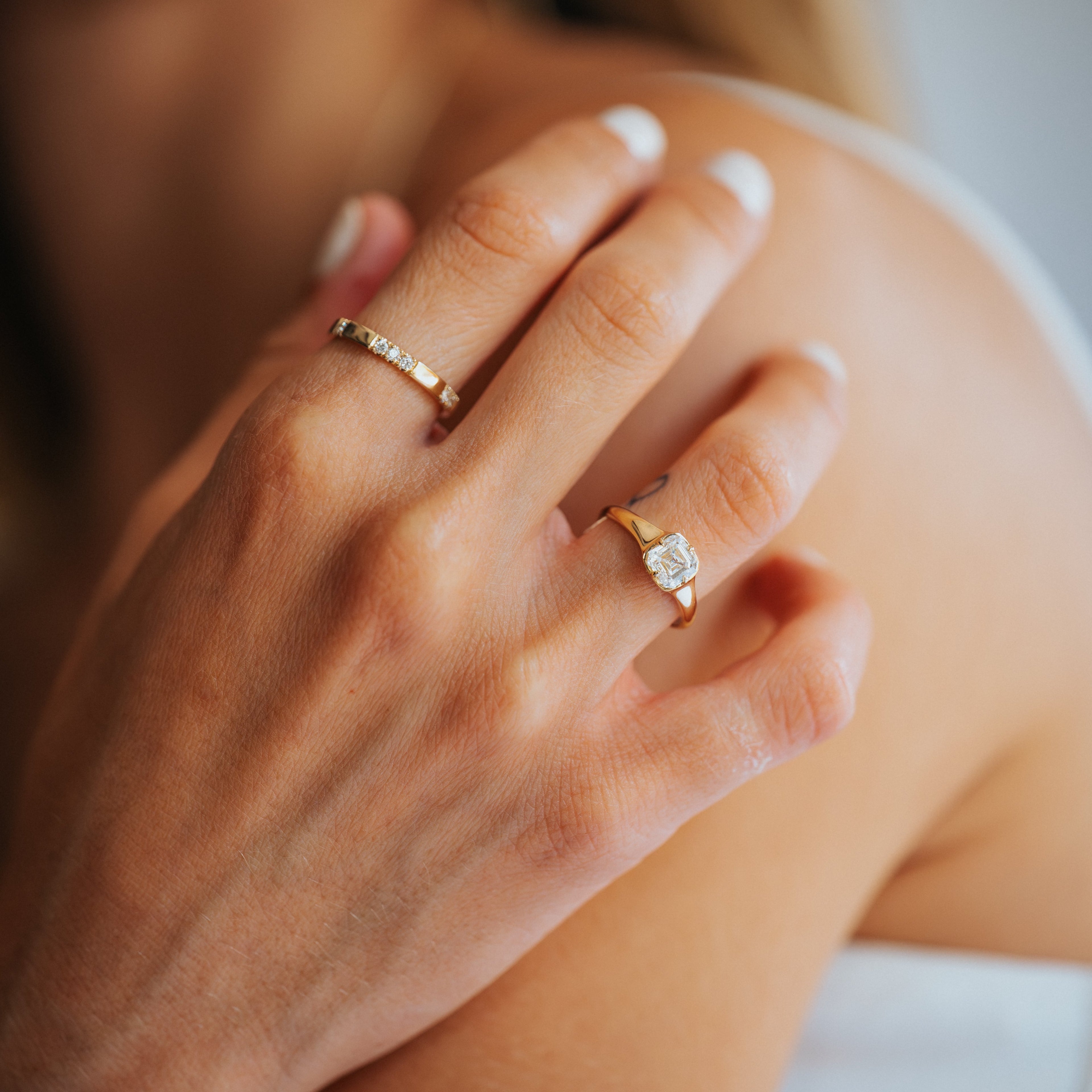 Compass Asscher Ring
