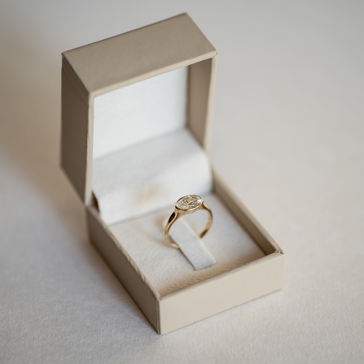 East West Oval Bezel Ring, east west oval bezel diamond engagement ring in 14K gold