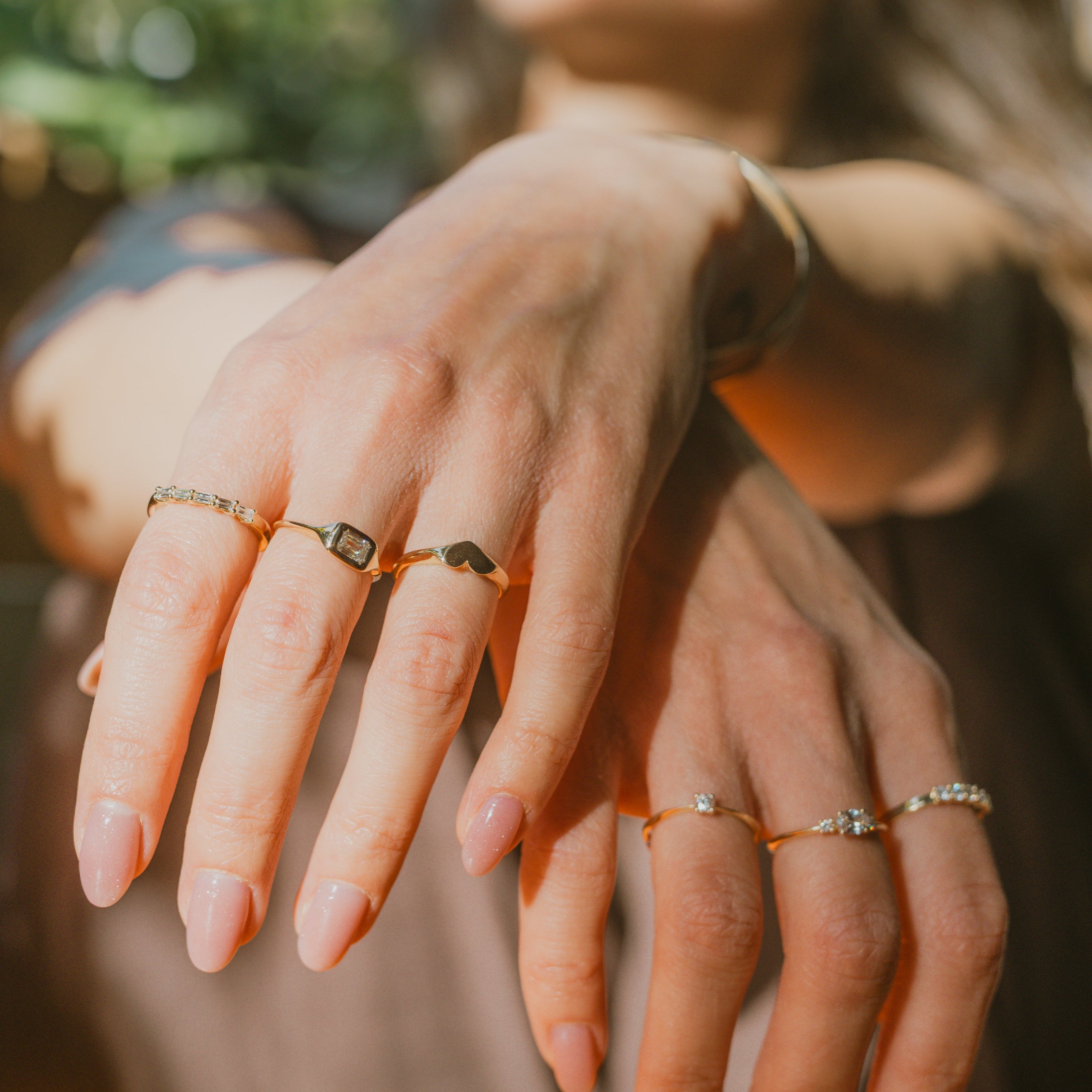 Rainbow Baguette Ring