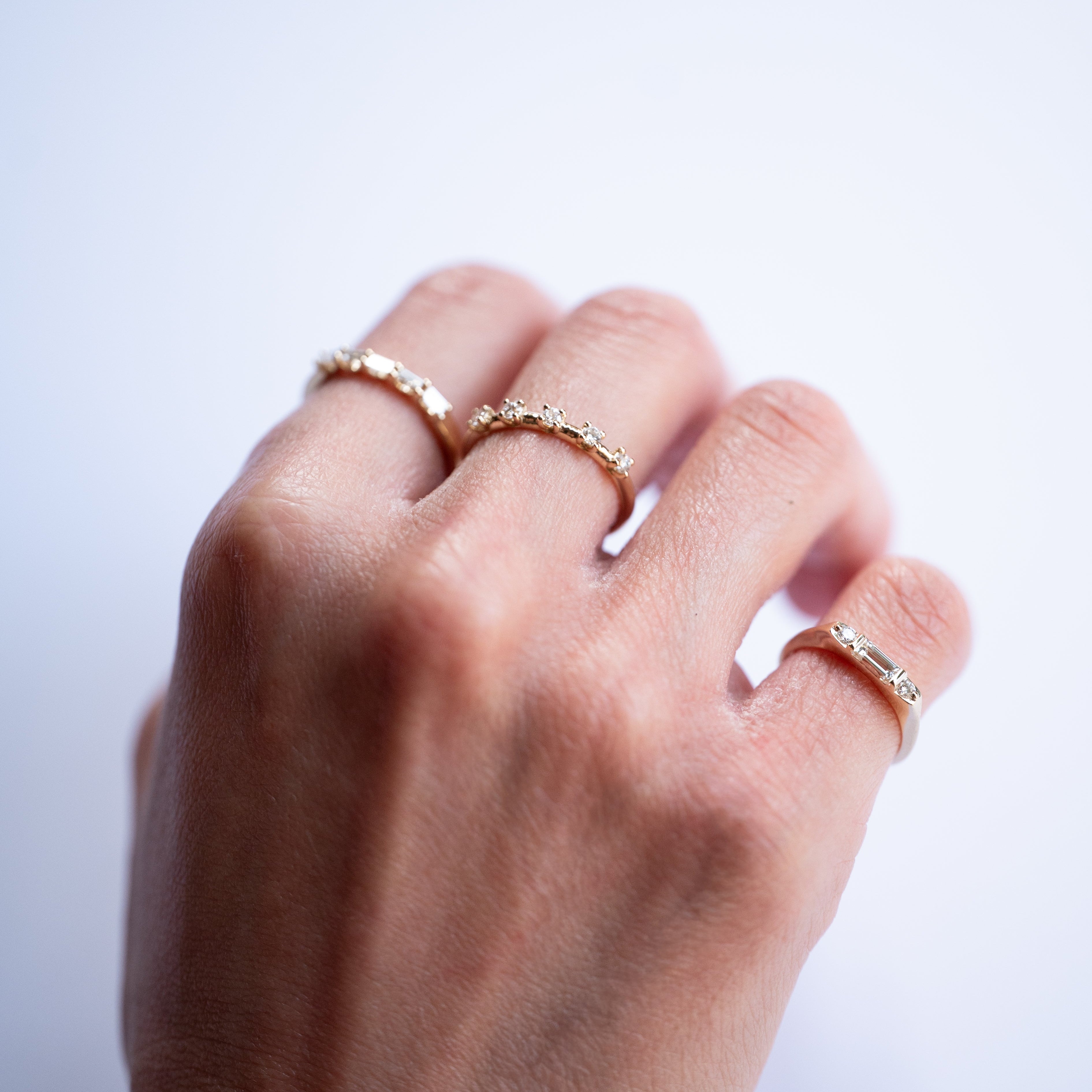 Rainbow Baguette Ring