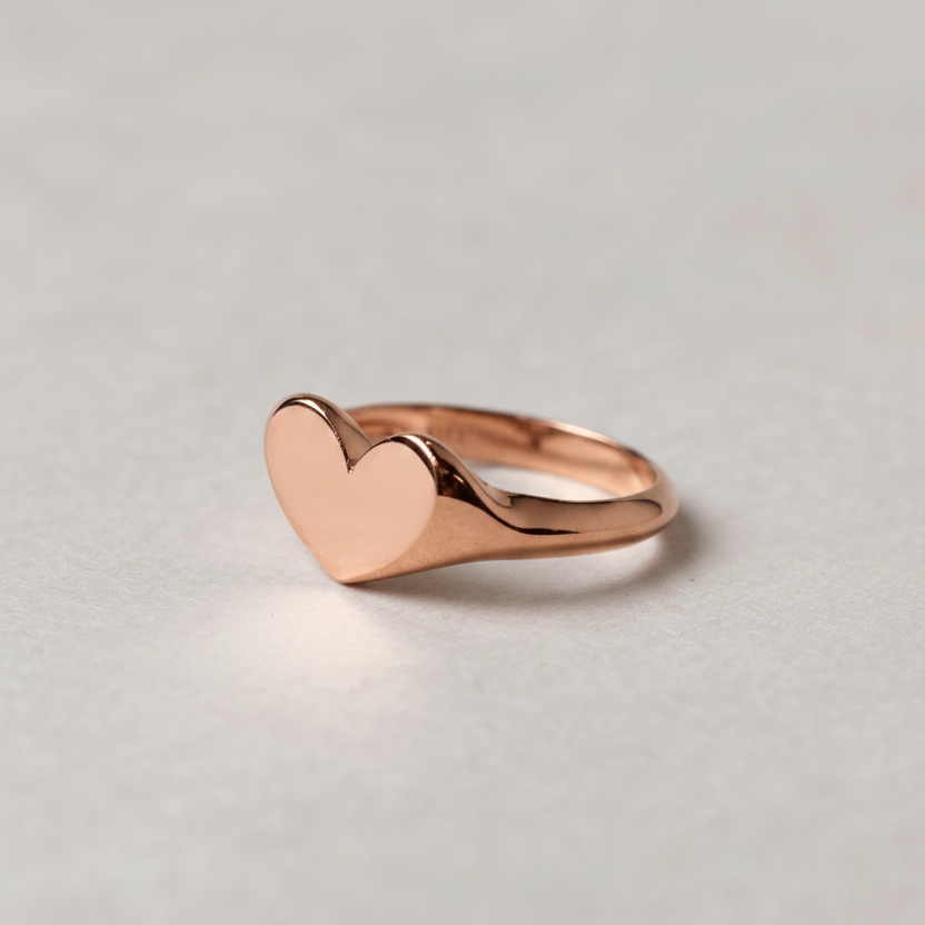 Big Heart Signet Ring