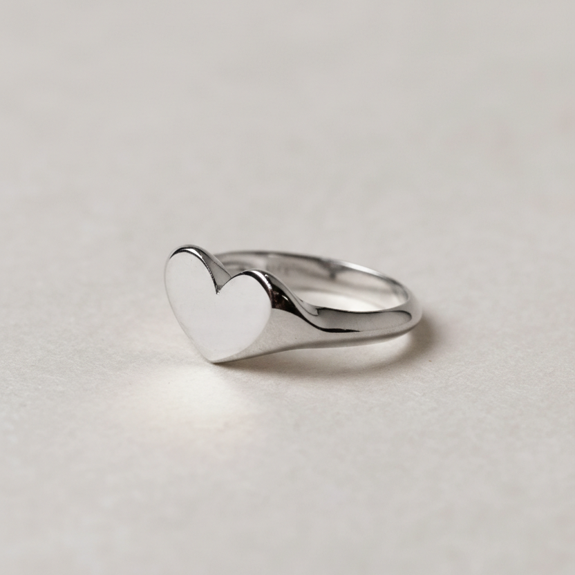 Big Heart Signet Ring
