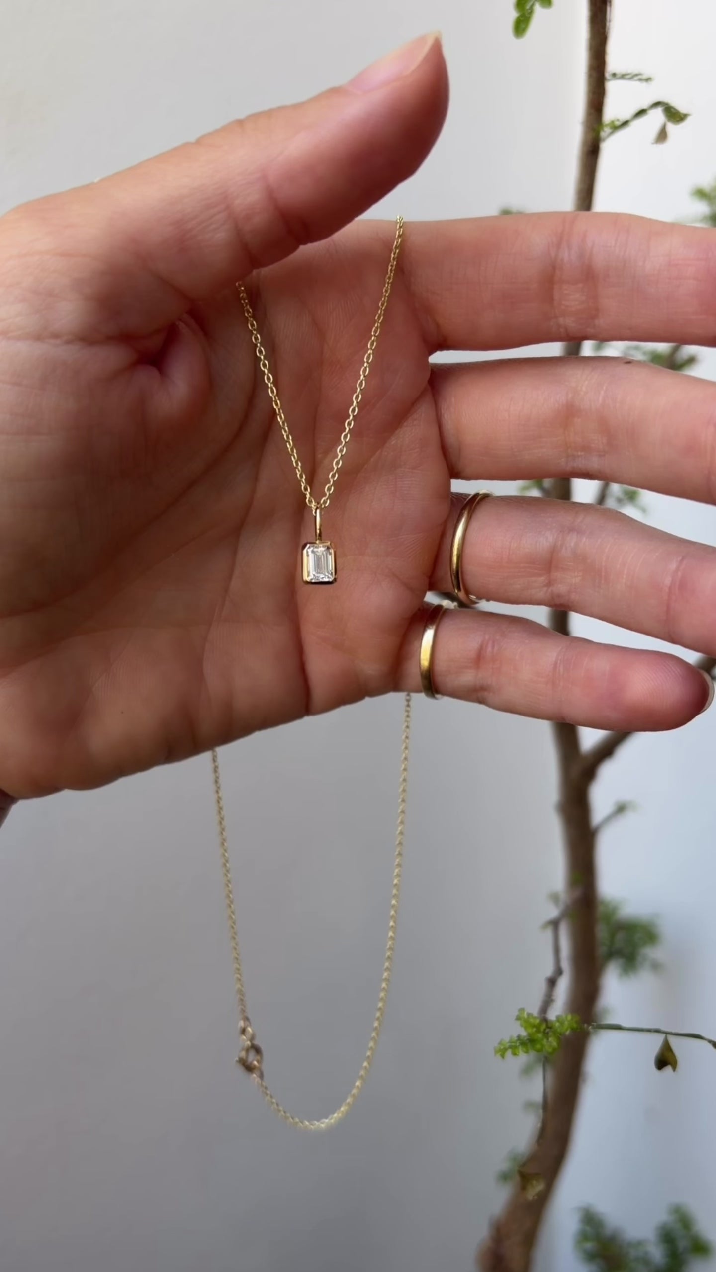 Emerald Cut Pendant